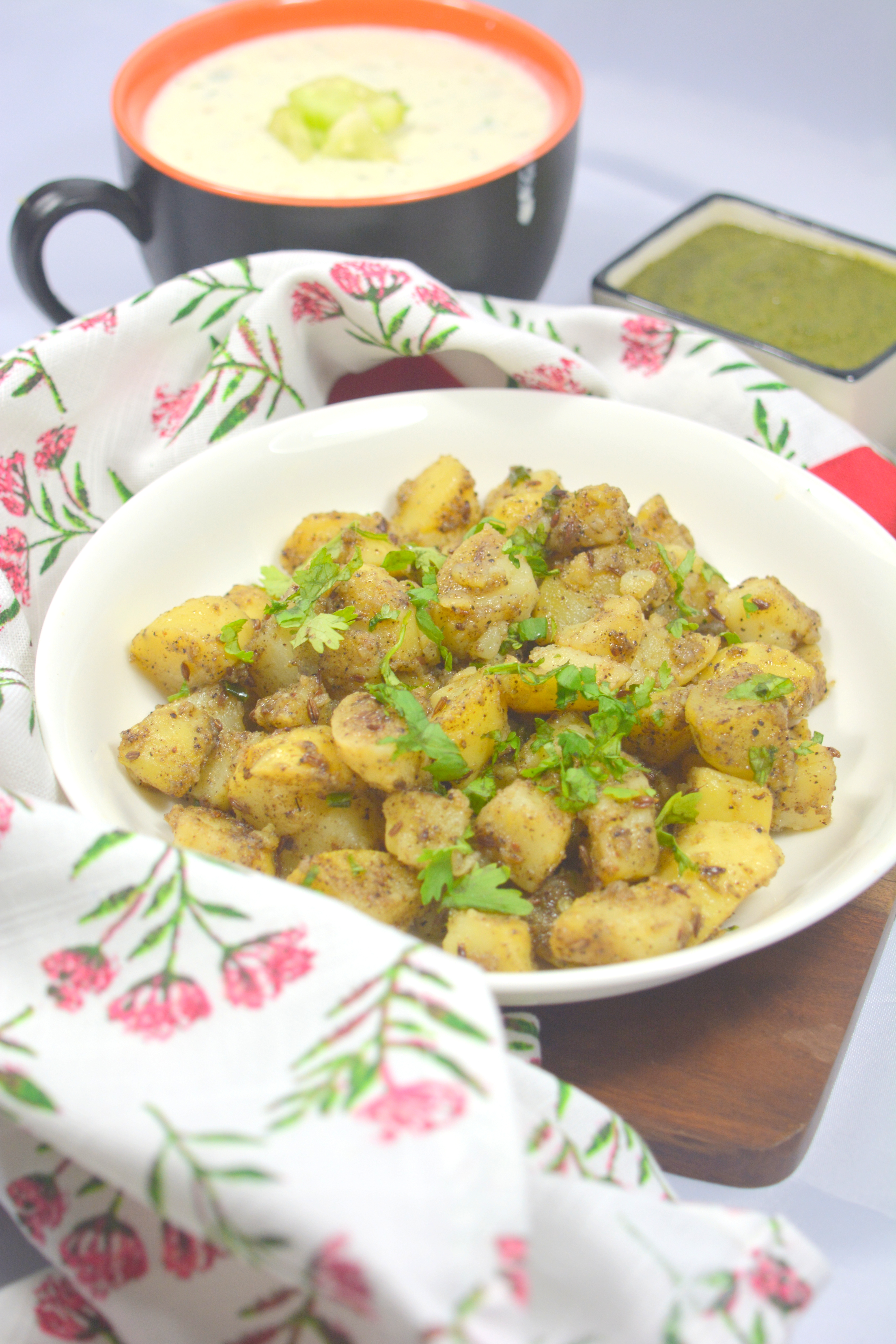 Lunch with Vaya Tyffyn: Jeera Aloo Subzi, Magge Kodel, Phulka and